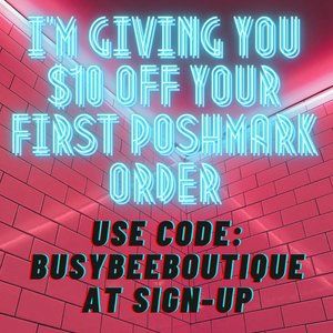 FREE $10 OFF YOUR FIRST PURCHASE FOR NEW POSHERS